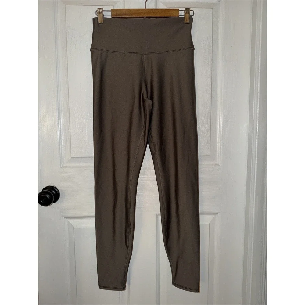 Alo Yoga Airlift High Waist Legging Sz L Light Cocoa Brown Winter Warm Lined